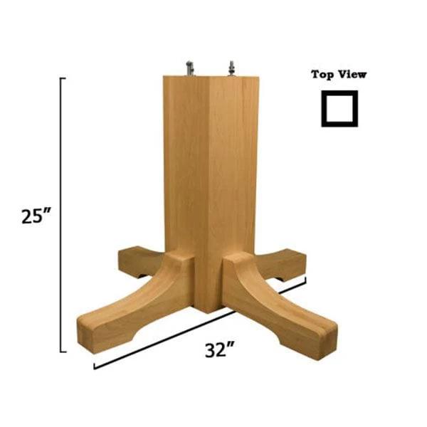 Mission Table Pedestal Base Kit - Species:Cherry